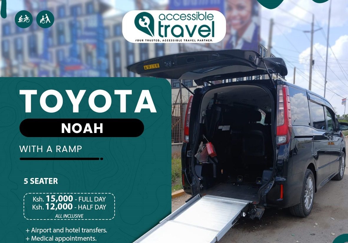 Toyota Noah with ramp, seating for 5 plus wheelchair