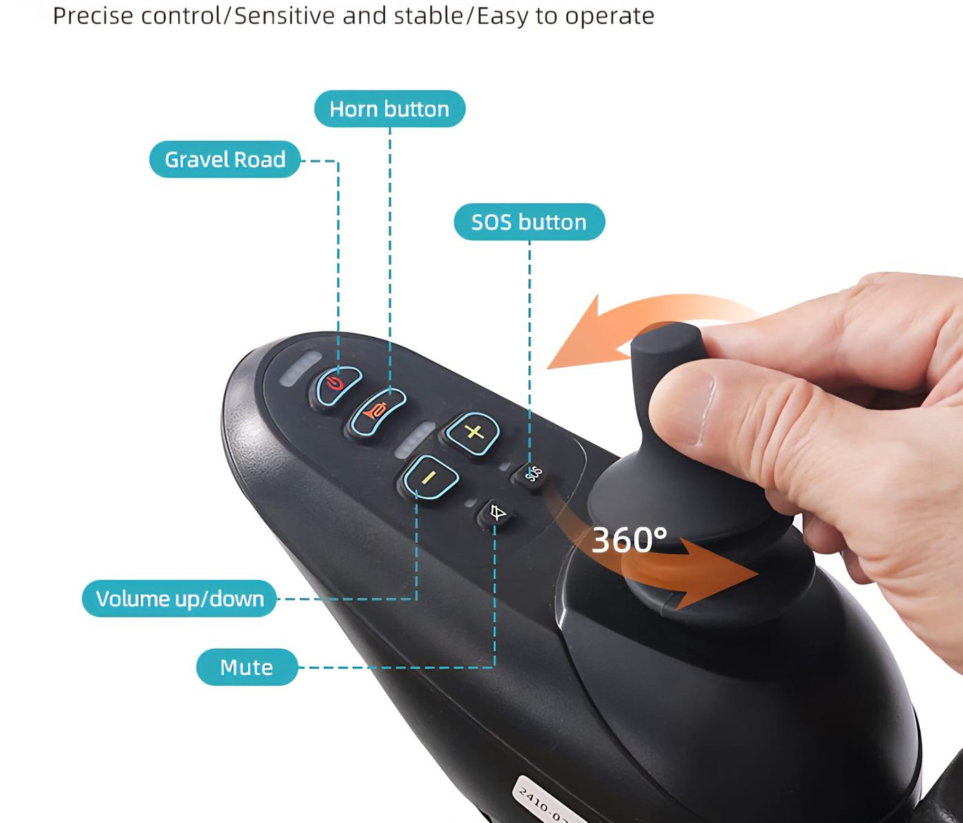 Electric wheelchair joystick controls
